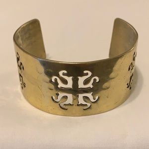 Rustic Cuff Gold bangle bracelet